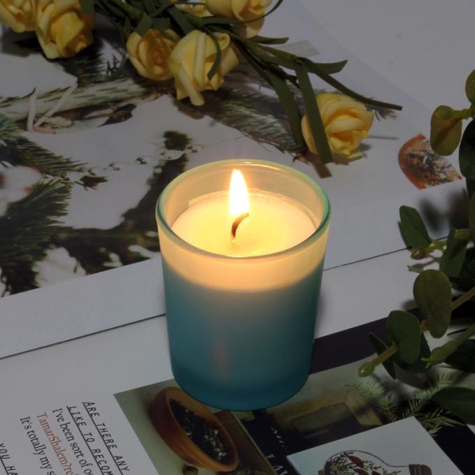 Bougie parfumée de détente fortement parfumée durable d'hommes en verre durable sans fumée qui respecte l'environnement en gros