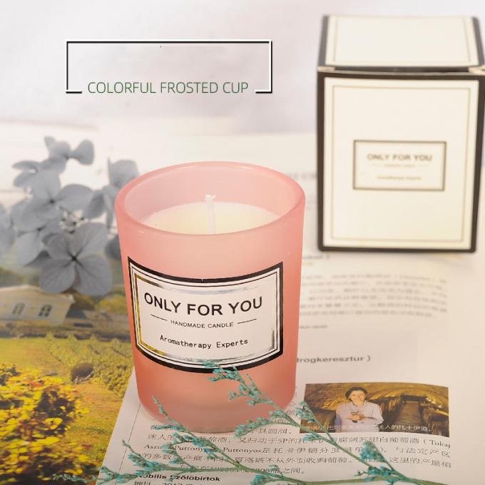 Bougie parfumée de détente fortement parfumée durable d'hommes en verre durable sans fumée qui respecte l'environnement en gros