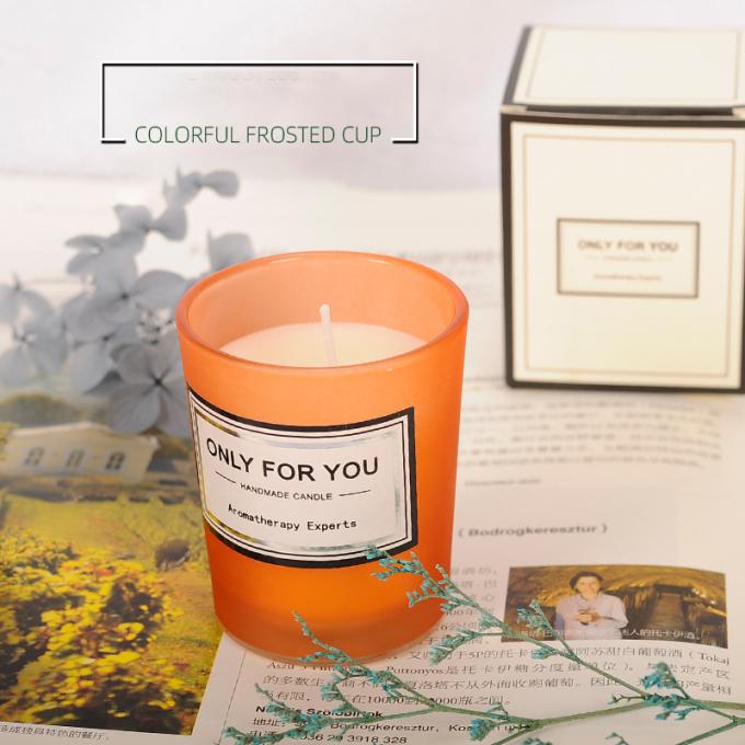 Bougie parfumée de détente fortement parfumée durable d'hommes en verre durable sans fumée qui respecte l'environnement en gros