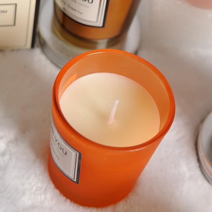 Bougie parfumée de détente fortement parfumée durable d'hommes en verre durable sans fumée qui respecte l'environnement en gros