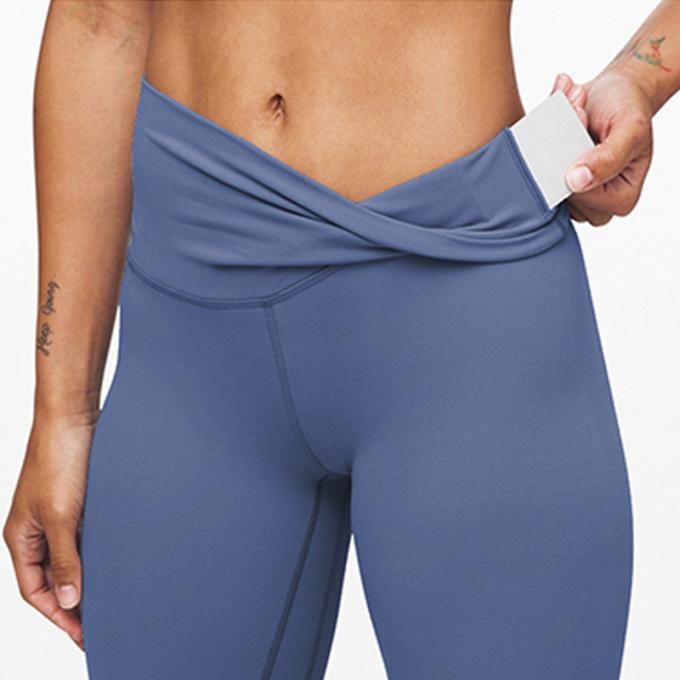 Pantalon de yoga de forme physique de Spandex de culotte de yoga du produit vendu illégalement des femmes chaudes de Saling avec de poche de hautes de taille de séance d'entraînement guêtres de bout crac! crac!