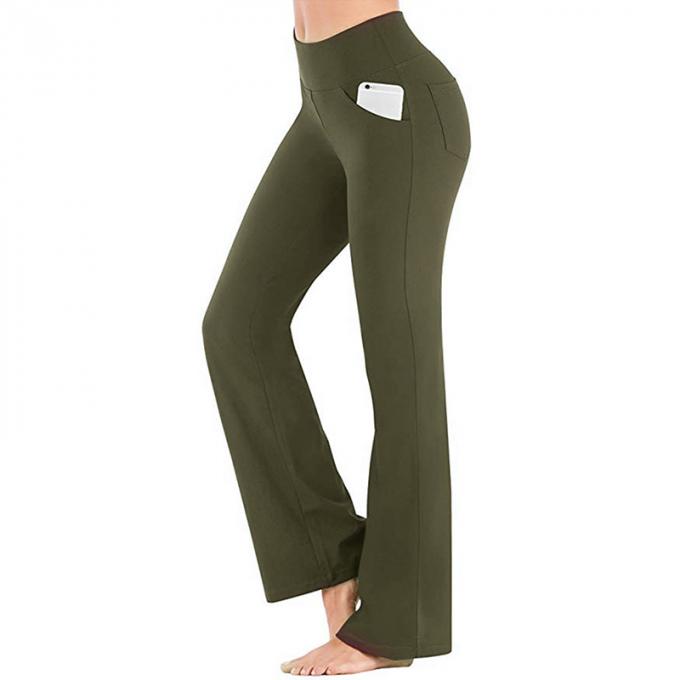 2021 hauts pantalons de yoga de forme physique de Waisted traitent à la légère pour étirer les femmes larges de pantalon de jambe occasionnelles plus le yoga sans couture Legging de taille