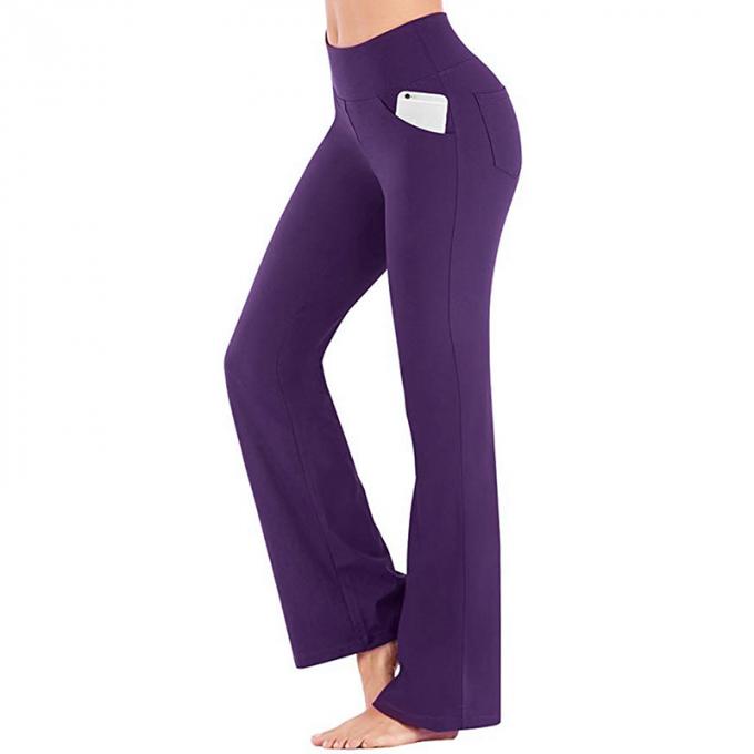 2021 hauts pantalons de yoga de forme physique de Waisted traitent à la légère pour étirer les femmes larges de pantalon de jambe occasionnelles plus le yoga sans couture Legging de taille