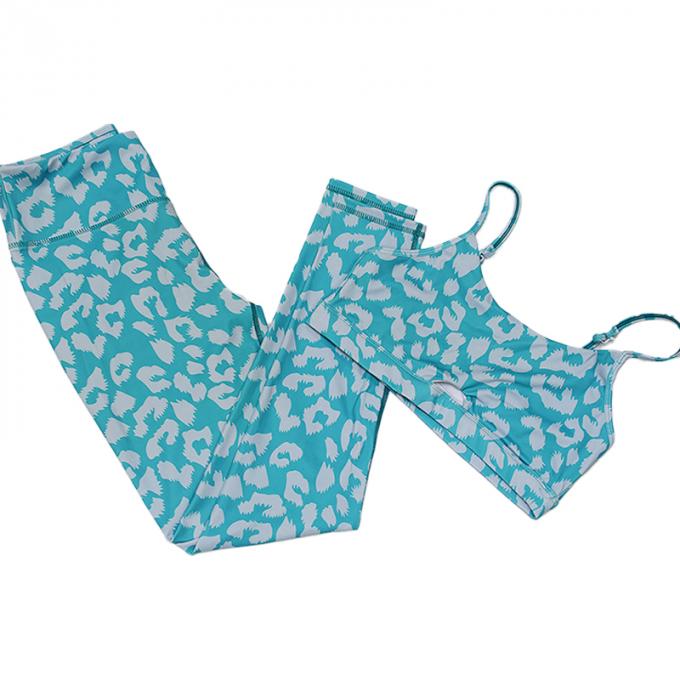 Équipement de la séance d'entraînement de Logo Women fait sur commande guêtres sans couture de yoga de 2 morceaux avec les vêtements sexy de forme physique de gymnase de soutien-gorge de sports