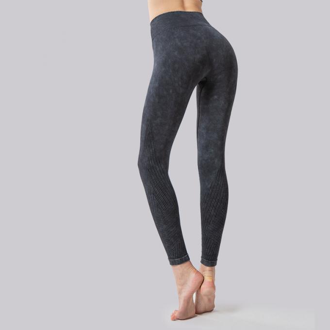 Ventre de pantalon de yoga de la taille des femmes faites sur commande d'OEM le haut commandent amincir le pantalon de yoga de butin de séance d'entraînement de guêtres de butin