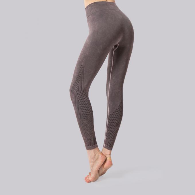 Ventre de pantalon de yoga de la taille des femmes faites sur commande d'OEM le haut commandent amincir le pantalon de yoga de butin de séance d'entraînement de guêtres de butin