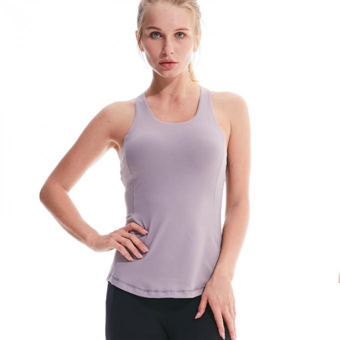 Dessus de réservoir courant capitonné de cadrage supérieur de réservoir de gymnase de yoga de séance d'entraînement de dessus de réservoir de culture d'aplet de soutien-gorge de sports de femmes
