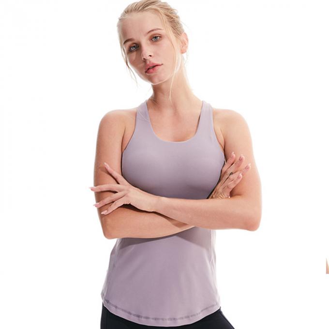 Dessus de réservoir courant capitonné de cadrage supérieur de réservoir de gymnase de yoga de séance d'entraînement de dessus de réservoir de culture d'aplet de soutien-gorge de sports de femmes