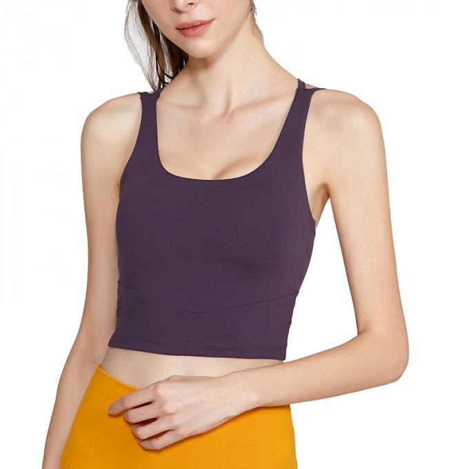 Les sports antichoc de forme physique de Crossback de gilet de yoga de soutien-gorge des sports des femmes populaires faites sur commande d'OEM investissent le soutien-gorge sexy de dessus de réservoir de culture de femmes
