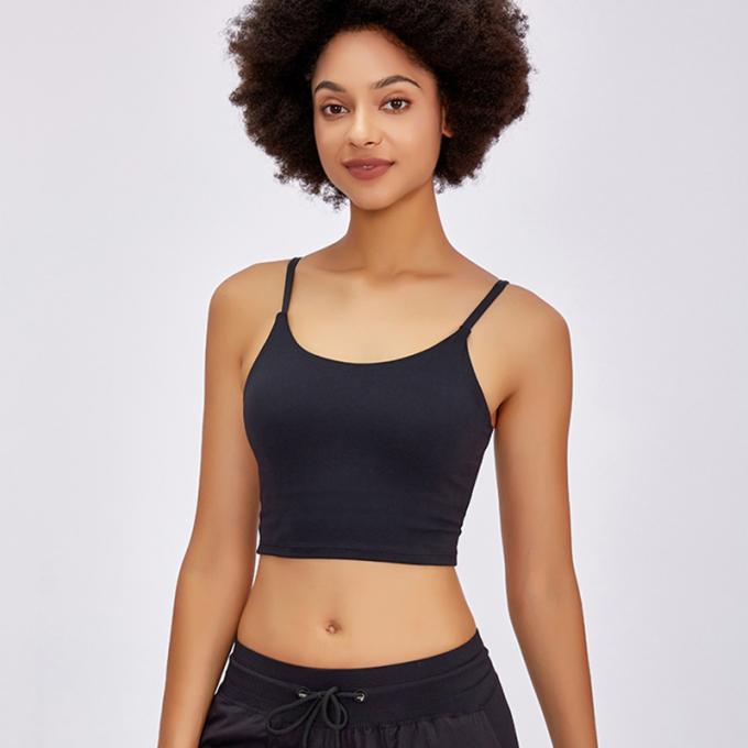 Dessus de réservoir sans fil de Saling de soutien moyen de gymnase de séance d'entraînement courante de mode de licou de yoga de sport des femmes de haute qualité capitonnées chaudes de soutien-gorge