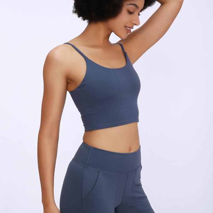Dessus de réservoir sans fil de Saling de soutien moyen de gymnase de séance d'entraînement courante de mode de licou de yoga de sport des femmes de haute qualité capitonnées chaudes de soutien-gorge