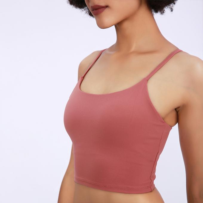 Dessus de réservoir sans fil de Saling de soutien moyen de gymnase de séance d'entraînement courante de mode de licou de yoga de sport des femmes de haute qualité capitonnées chaudes de soutien-gorge