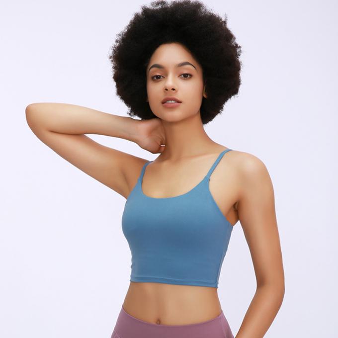 Dessus de réservoir sans fil de Saling de soutien moyen de gymnase de séance d'entraînement courante de mode de licou de yoga de sport des femmes de haute qualité capitonnées chaudes de soutien-gorge