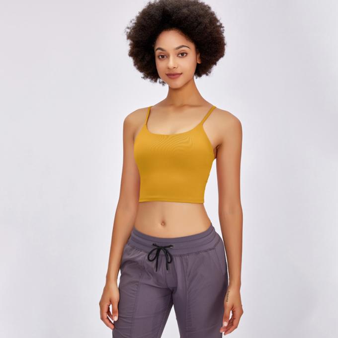 Dessus de réservoir sans fil de Saling de soutien moyen de gymnase de séance d'entraînement courante de mode de licou de yoga de sport des femmes de haute qualité capitonnées chaudes de soutien-gorge
