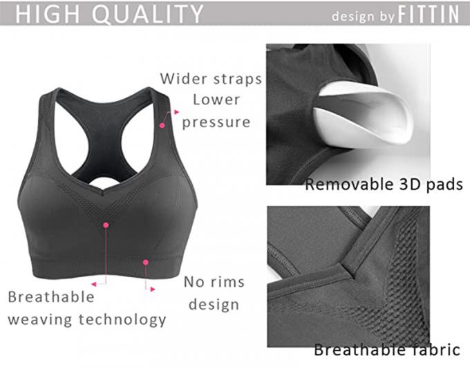 Dessus de réservoir solide antichoc de Rapide-séchage de Wicking de sous-vêtements de la forme physique courante des femmes de soutien-gorge de sports de mode de couleur de Macaron