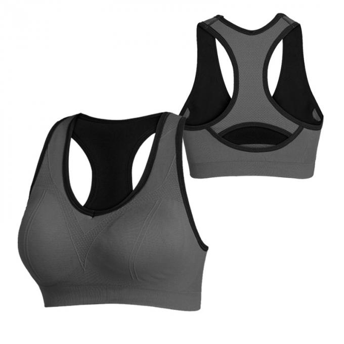 Soutiens-gorge en gros de sports pour le soutien-gorge capitonné sans fil de sports de confort de soutien-gorge de forme physique de gymnase de yoga de séance d'entraînement de femmes