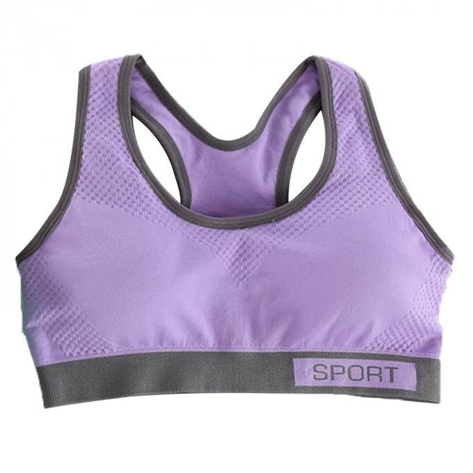 Forme physique supérieure de forme physique de soutien-gorge de sports de mode de couleur de Macaron de soutien-gorge à haute impression antichoc courant de sports