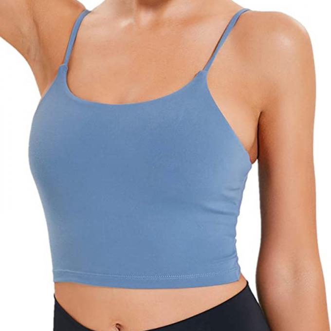 Le coffre femelle de gilet de yoga de soutien-gorge des sports des femmes populaires capitonne le dessus antichoc de culture de yoga de gilet de forme physique de sous-vêtements de sports