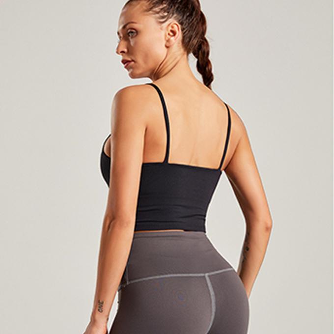 Le coffre femelle de gilet de yoga de soutien-gorge des sports des femmes populaires capitonne le dessus antichoc de culture de yoga de gilet de forme physique de sous-vêtements de sports