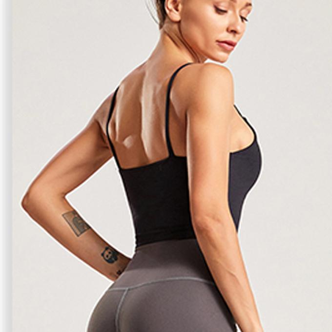 Le coffre femelle de gilet de yoga de soutien-gorge des sports des femmes populaires capitonne le dessus antichoc de culture de yoga de gilet de forme physique de sous-vêtements de sports