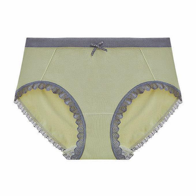Les culottes en gros de sous-vêtements lacent la culotte de bikini pour femmes sans couture de sous-vêtements de coton de taille de femmes de mi