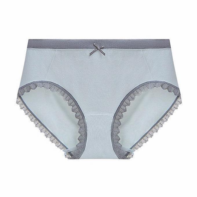 Les culottes en gros de sous-vêtements lacent la culotte de bikini pour femmes sans couture de sous-vêtements de coton de taille de femmes de mi