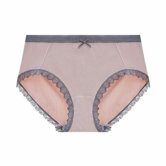 Les culottes en gros de sous-vêtements lacent la culotte de bikini pour femmes sans couture de sous-vêtements de coton de taille de femmes de mi
