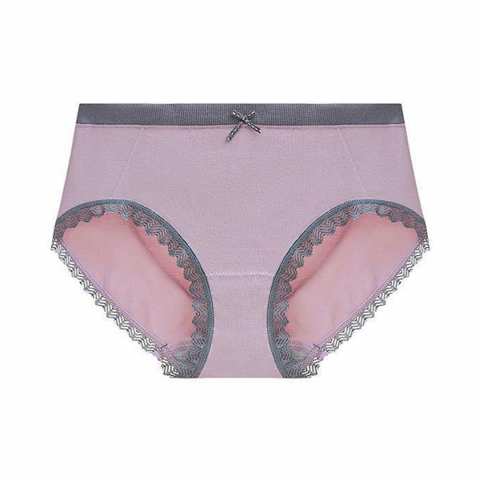 Les culottes en gros de sous-vêtements lacent la culotte de bikini pour femmes sans couture de sous-vêtements de coton de taille de femmes de mi