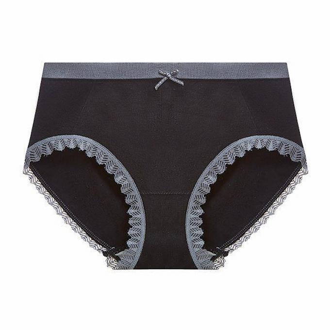 Les culottes en gros de sous-vêtements lacent la culotte de bikini pour femmes sans couture de sous-vêtements de coton de taille de femmes de mi