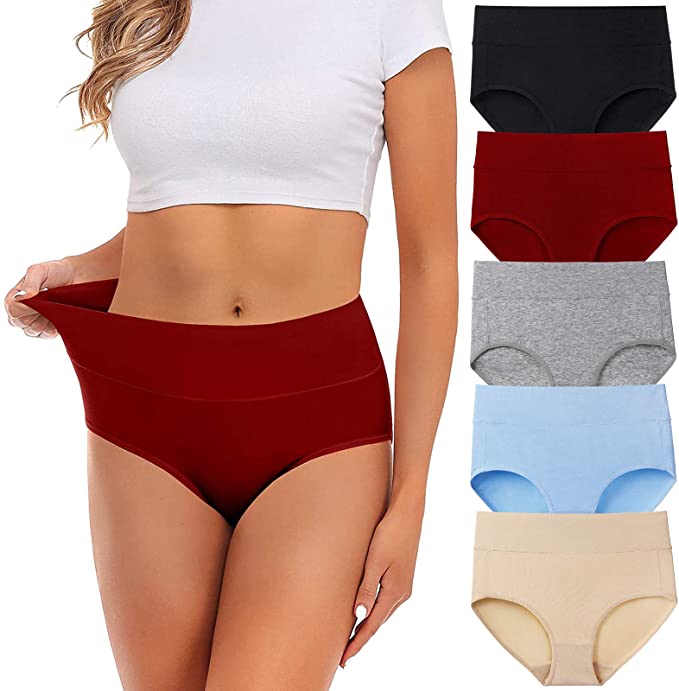 Mi culottes doucement respirables de femmes de coton de la hausse des femmes en gros pleines brèves plus la taille pour les sous-vêtements des femmes