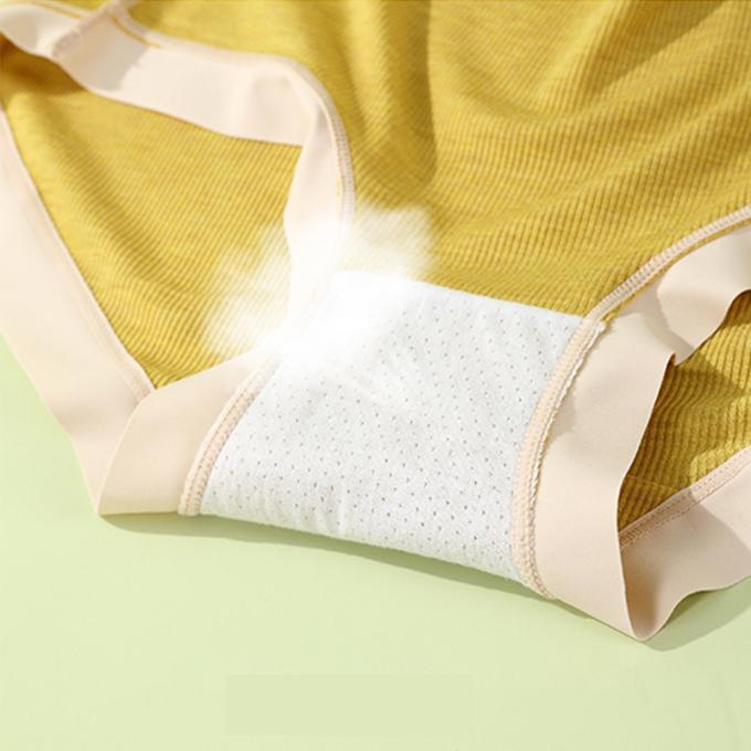 Le coton moyen de Traceless de la taille de la fille en gros respirable plus des sous-vêtements de taille 3 couches coulent les culottes des femmes de preuve