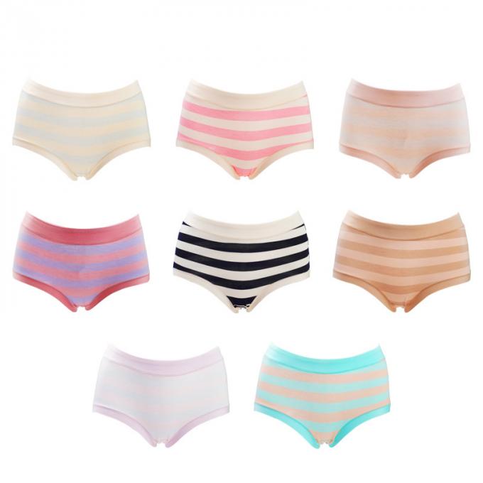 Culottes rayées modales en gros pour respirable confortable de style japonais de dames plus des sous-vêtements de femmes de taille