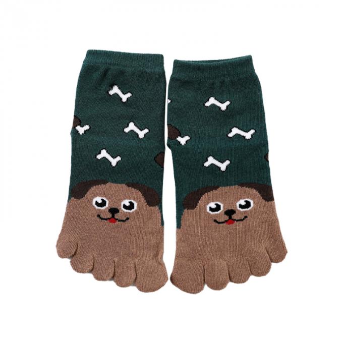 Coton animal mignon mou de chaussette de garçon de fille d'enfant de bébé de qualité de taille cinq socquettes de chaussettes d'orteil
