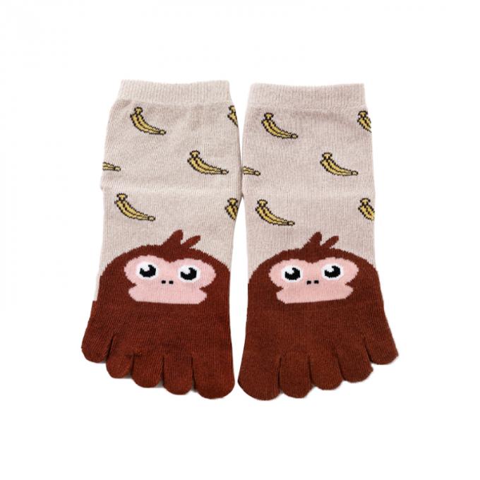 Coton animal mignon mou de chaussette de garçon de fille d'enfant de bébé de qualité de taille cinq socquettes de chaussettes d'orteil