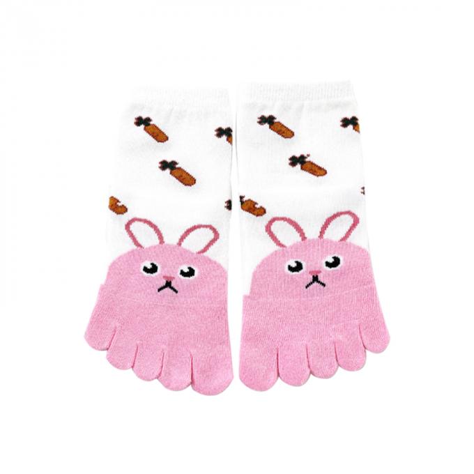 Coton animal mignon mou de chaussette de garçon de fille d'enfant de bébé de qualité de taille cinq socquettes de chaussettes d'orteil