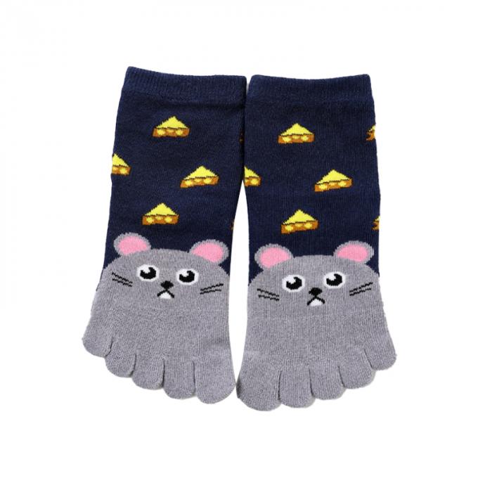 Coton animal mignon mou de chaussette de garçon de fille d'enfant de bébé de qualité de taille cinq socquettes de chaussettes d'orteil