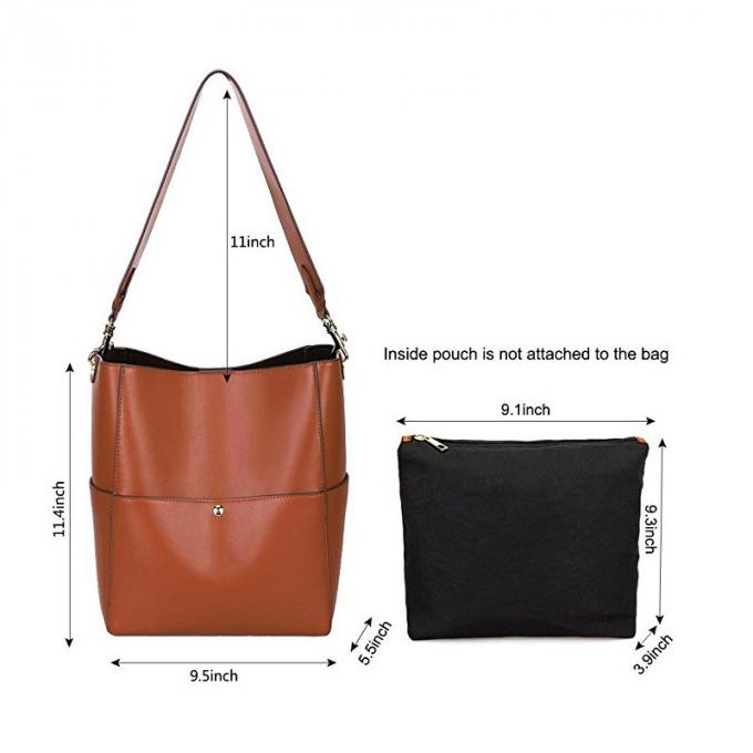 Le sac européen et américain du sac en cuir des femmes d'épaule de peau de vache de bureau d'emballage a haut façonné le cuir de sacs d'emballage