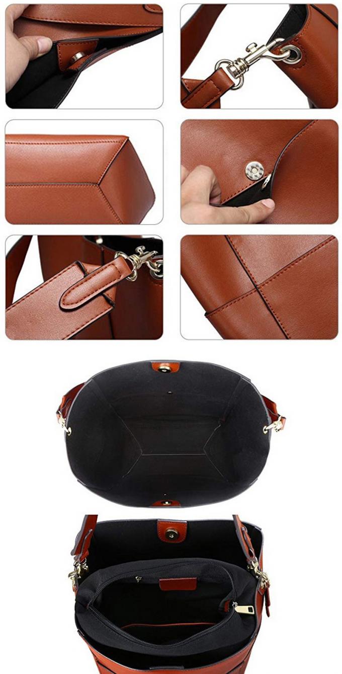 Le sac européen et américain du sac en cuir des femmes d'épaule de peau de vache de bureau d'emballage a haut façonné le cuir de sacs d'emballage