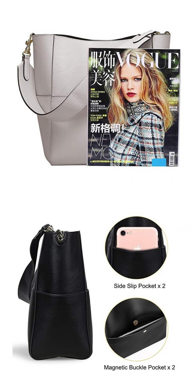 Le sac européen et américain du sac en cuir des femmes d'épaule de peau de vache de bureau d'emballage a haut façonné le cuir de sacs d'emballage
