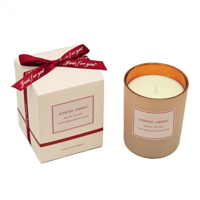 Bougie parfumée d'Aromatherapy de soja de cire sans fumée qui respecte l'environnement en gros de cire avec le boîte-cadeau de couvercle pour l'anniversaire Valentine Day Weddings