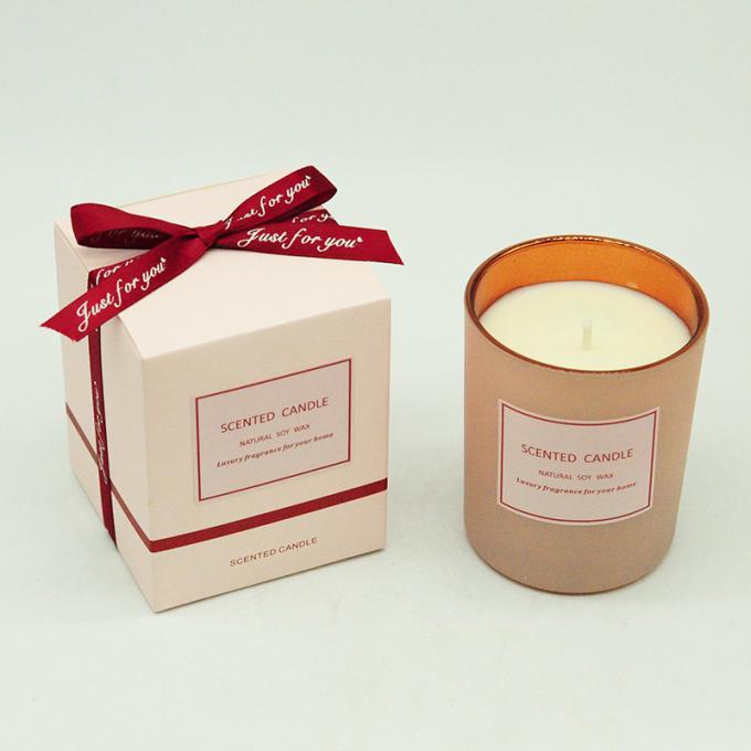 Bougie parfumée d'Aromatherapy de soja de cire sans fumée qui respecte l'environnement en gros de cire avec le boîte-cadeau de couvercle pour l'anniversaire Valentine Day Weddings