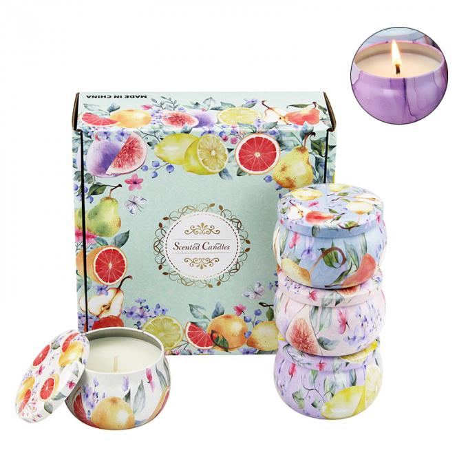 Bougie parfumée sans fumée qui respecte l'environnement parfumée durable de Valentine Weddings Soy Candle Long Tin Candles Wax d'anniversaire de fête des mères