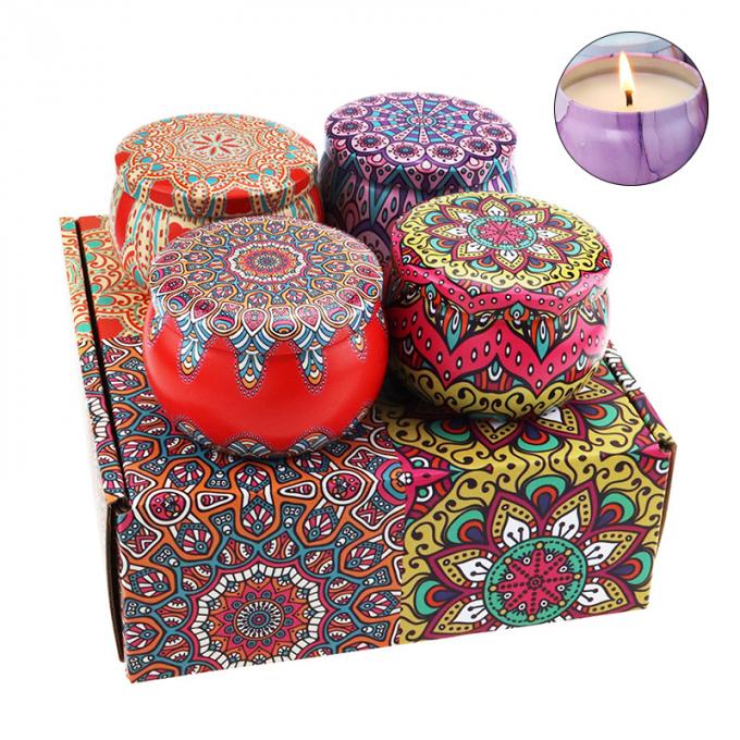 Bougie parfumée sans fumée qui respecte l'environnement parfumée durable de Valentine Weddings Soy Candle Long Tin Candles Wax d'anniversaire de fête des mères