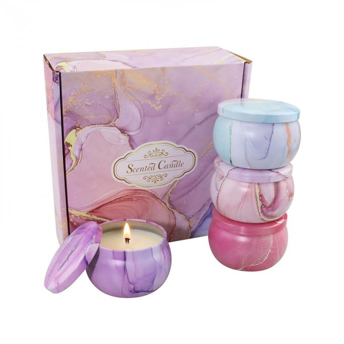 Bougie parfumée sans fumée qui respecte l'environnement parfumée durable de Valentine Weddings Soy Candle Long Tin Candles Wax d'anniversaire de fête des mères