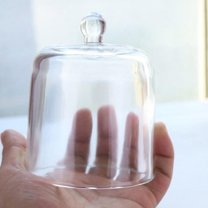 L'huile essentielle de luxe bleue en verre durable sans fumée qui respecte l'environnement de Bell de vent a flairé des bougies dans le pot en verre