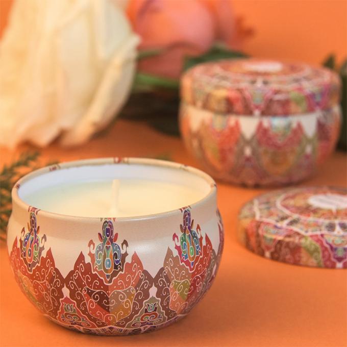 Bougie parfumée sans fumée qui respecte l'environnement parfumée durable de Valentine Weddings Soy Candle Long Tin Candles Wax d'anniversaire de fête des mères