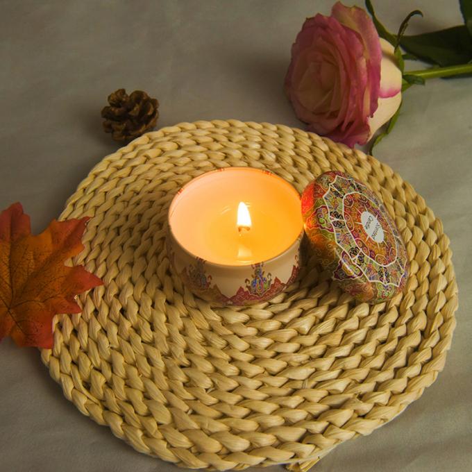 Bougie parfumée sans fumée qui respecte l'environnement parfumée durable de Valentine Weddings Soy Candle Long Tin Candles Wax d'anniversaire de fête des mères