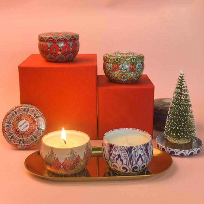 Bougie parfumée sans fumée qui respecte l'environnement parfumée durable de Valentine Weddings Soy Candle Long Tin Candles Wax d'anniversaire de fête des mères