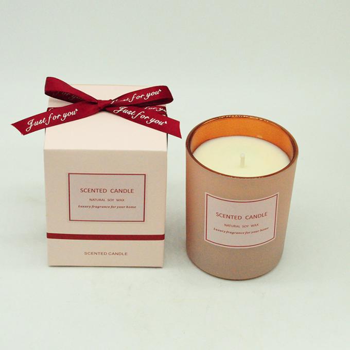 Bougie parfumée d'Aromatherapy de soja de cire sans fumée qui respecte l'environnement en gros de cire avec le boîte-cadeau de couvercle pour l'anniversaire Valentine Day Weddings