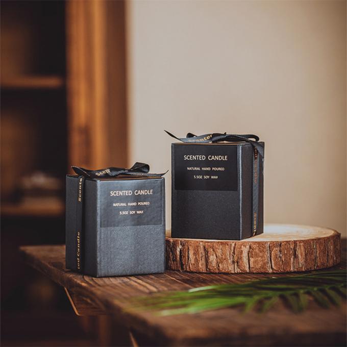 Le cadeau durable sans fumée d'Amber Scented Mother Day Birthday Valentine Weddings Soy en bois a placé la bougie en gros